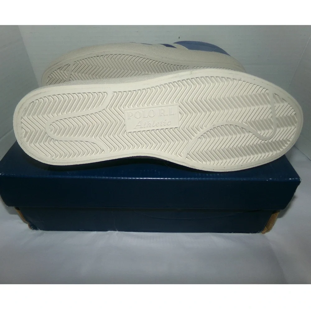 Polo Ralph Lauren Court VLC Mens SZ 8.5 Navy Suede Sneakers Low Top Shoes NIB